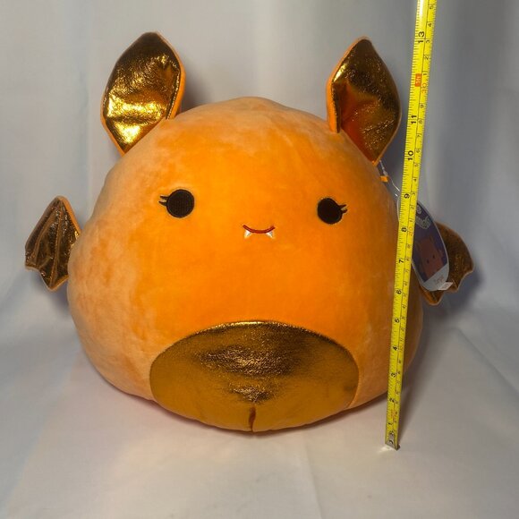 Squishmallows Tangie the Orange Bat 12in Soft Plush Metallic Halloween NWT - Picture 11 of 11